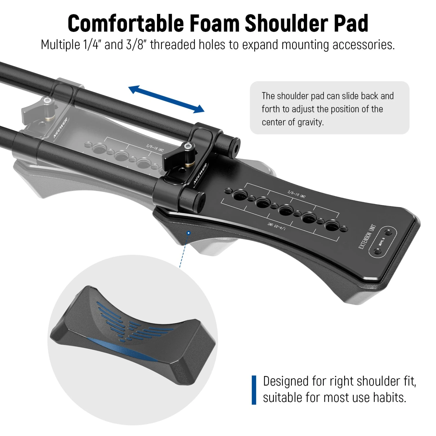 NEEWER SR004 Universal Shoulder Rig Kit 6 NEEWER SR004 Universal Shoulder Rig Kit - Image 6