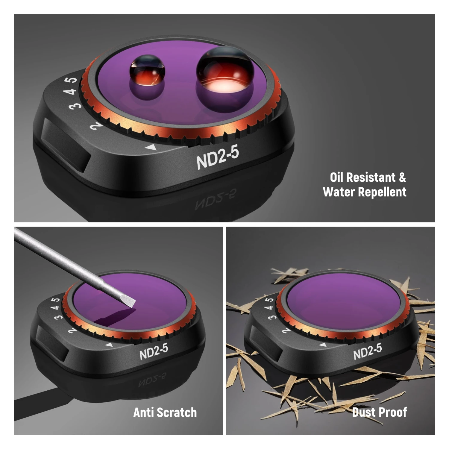 NEEWER FL24 4-Pack Variable ND Filter Kit For DJI Mini 3/Mini 3 Pro 8 NEEWER FL24 4-Pack Variable ND Filter Kit For DJI Mini 3/Mini 3 Pro - Image 8