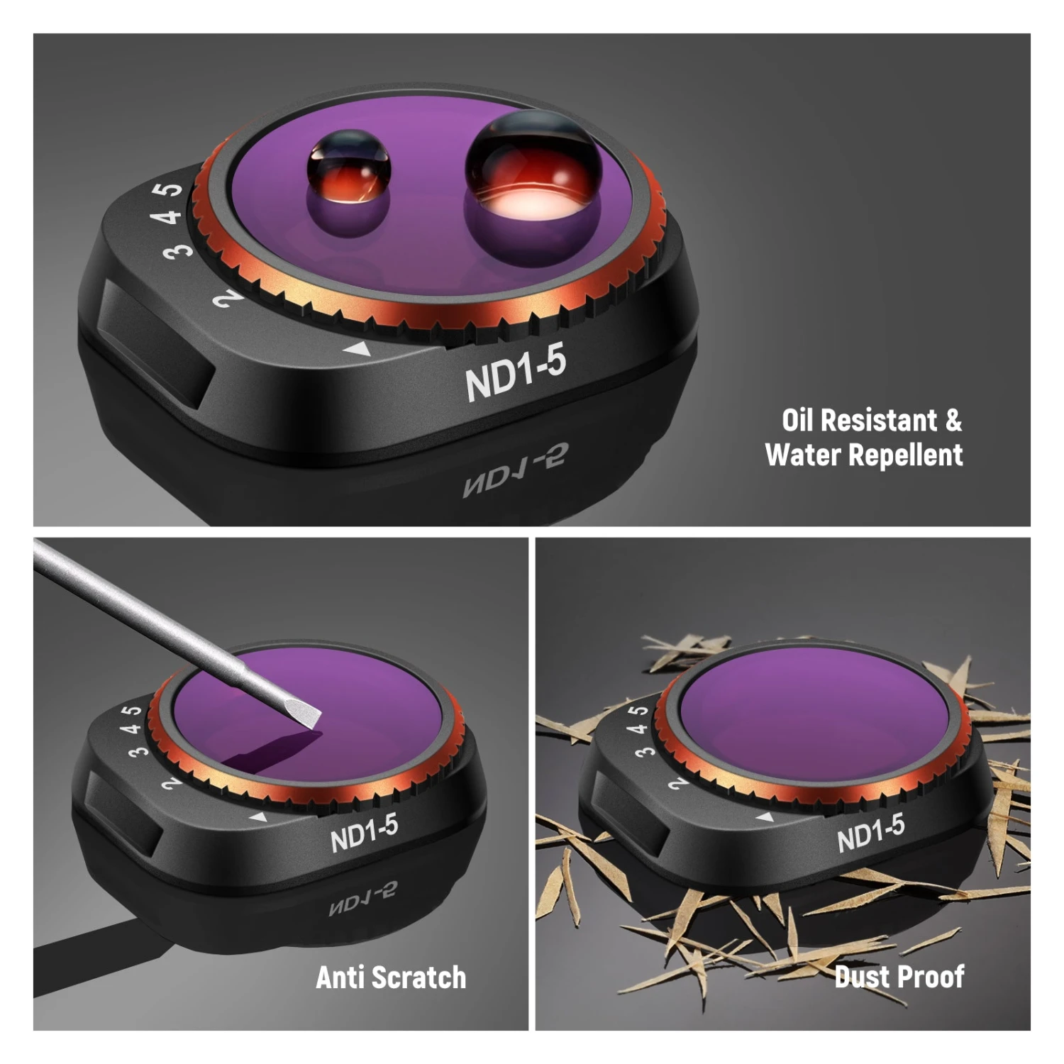 NEEWER FL24 4-Pack Variable ND Filter Kit For DJI Mini 3/Mini 3 Pro 11 NEEWER FL24 4-Pack Variable ND Filter Kit For DJI Mini 3/Mini 3 Pro - Image 11