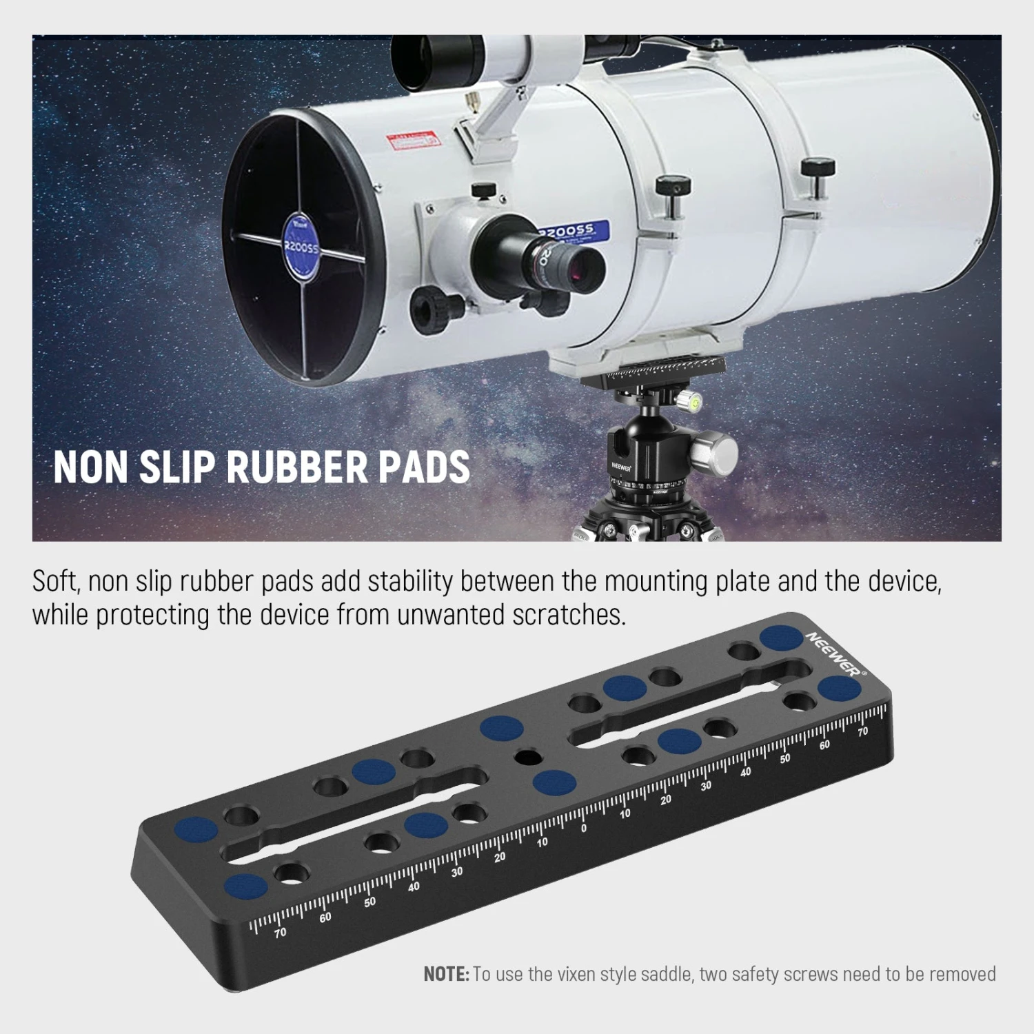 NEEWER Rail Bar Vixen Style Dovetail Plate For Telescope 5 NEEWER Rail Bar Vixen Style Dovetail Plate For Telescope - Image 5