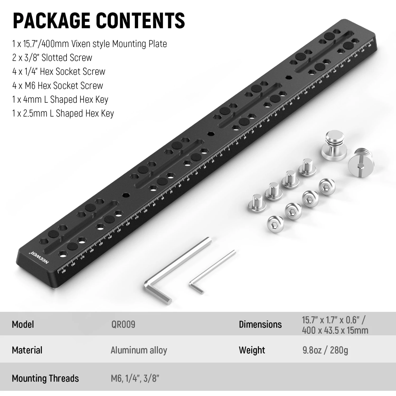 NEEWER Rail Bar Vixen Style Dovetail Plate For Telescope 11 NEEWER Rail Bar Vixen Style Dovetail Plate For Telescope - Image 11