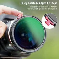 NEEWER 2 In 1 Black Diffusion 1/4 Effect With ND2-ND32 Variable ND Filter -Photography Equipment 10102189 5