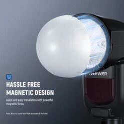 NEEWER M12 Magnetic Dome Diffuser For Z1 And Z2 Speedlite Flashes -Photography Equipment 10102215 2
