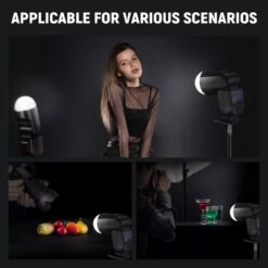 NEEWER M12 Magnetic Dome Diffuser For Z1 And Z2 Speedlite Flashes -Photography Equipment 10102215 6