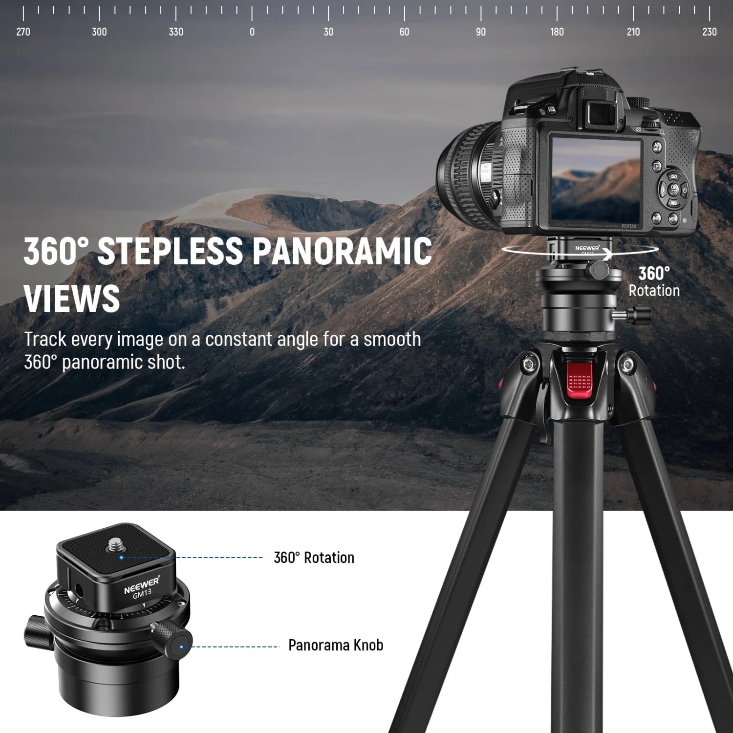 NEEWER GM13 Tripod Leveling Base 3 NEEWER GM13 Tripod Leveling Base - Image 3