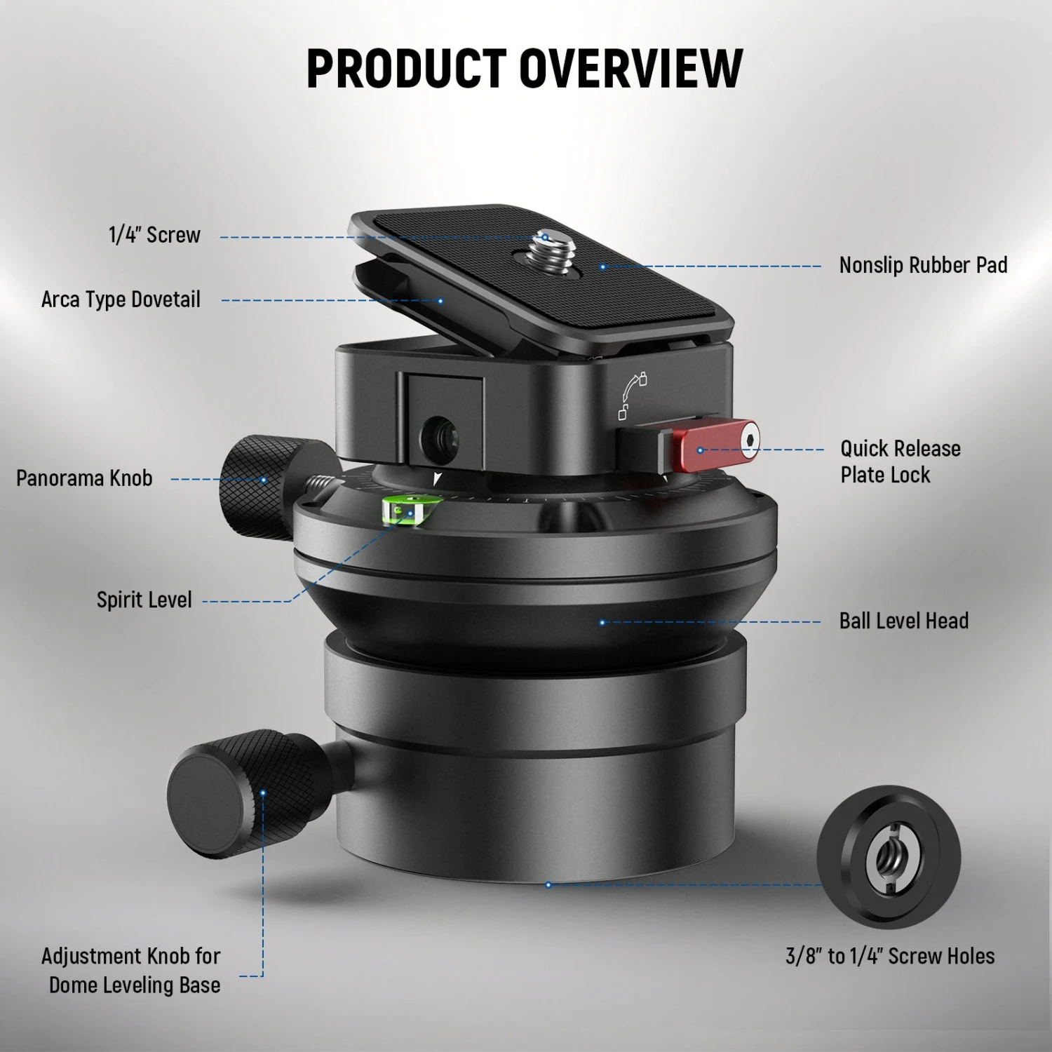 NEEWER GM13 Tripod Leveling Base 5 NEEWER GM13 Tripod Leveling Base - Image 5