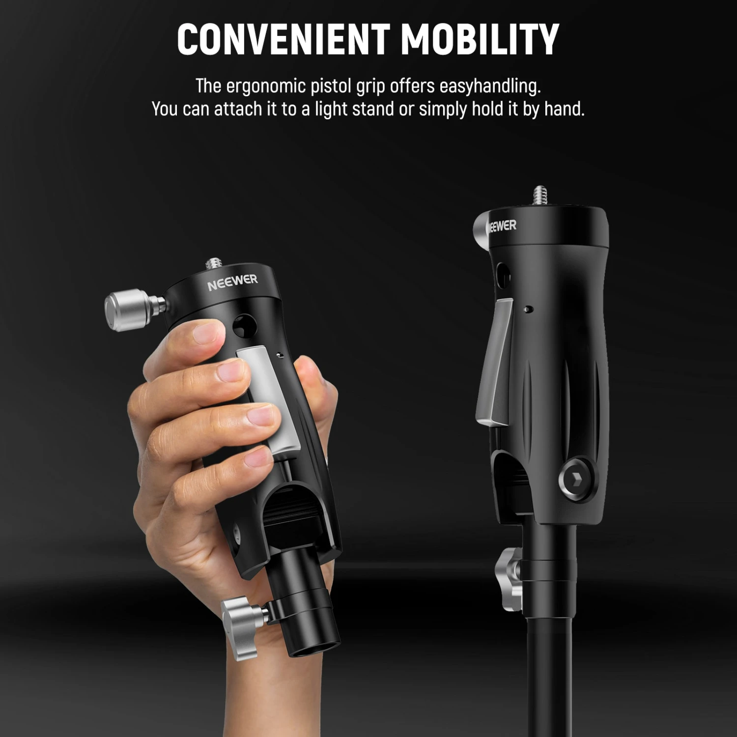 NEEWER GM14 Cold Shoe Flash Bracket Mount 5 NEEWER GM14 Cold Shoe Flash Bracket Mount - Image 5