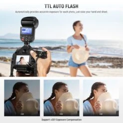 NEEWER Z1-C TTL Round Head Flash Speedlite With Magnetic Dome Diffuser -Photography Equipment 10102412 2