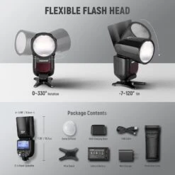 NEEWER Z1-N TTL Round Head Flash Speedlite -Photography Equipment 10102417 8
