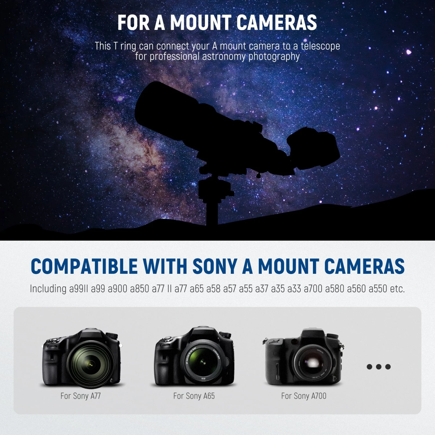 NEEWER LA-03 T Ring For Sony A Mount Cameras & Telescopes 2 NEEWER LA-03 T Ring For Sony A Mount Cameras & Telescopes - Image 2