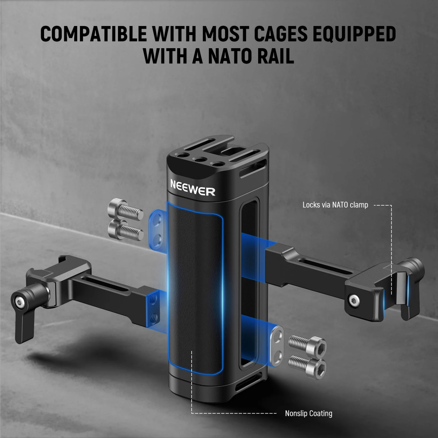 NEEWER CA023H Lightweight NATO Side Handle Handgrip 2 NEEWER CA023H Lightweight NATO Side Handle Handgrip - Image 2