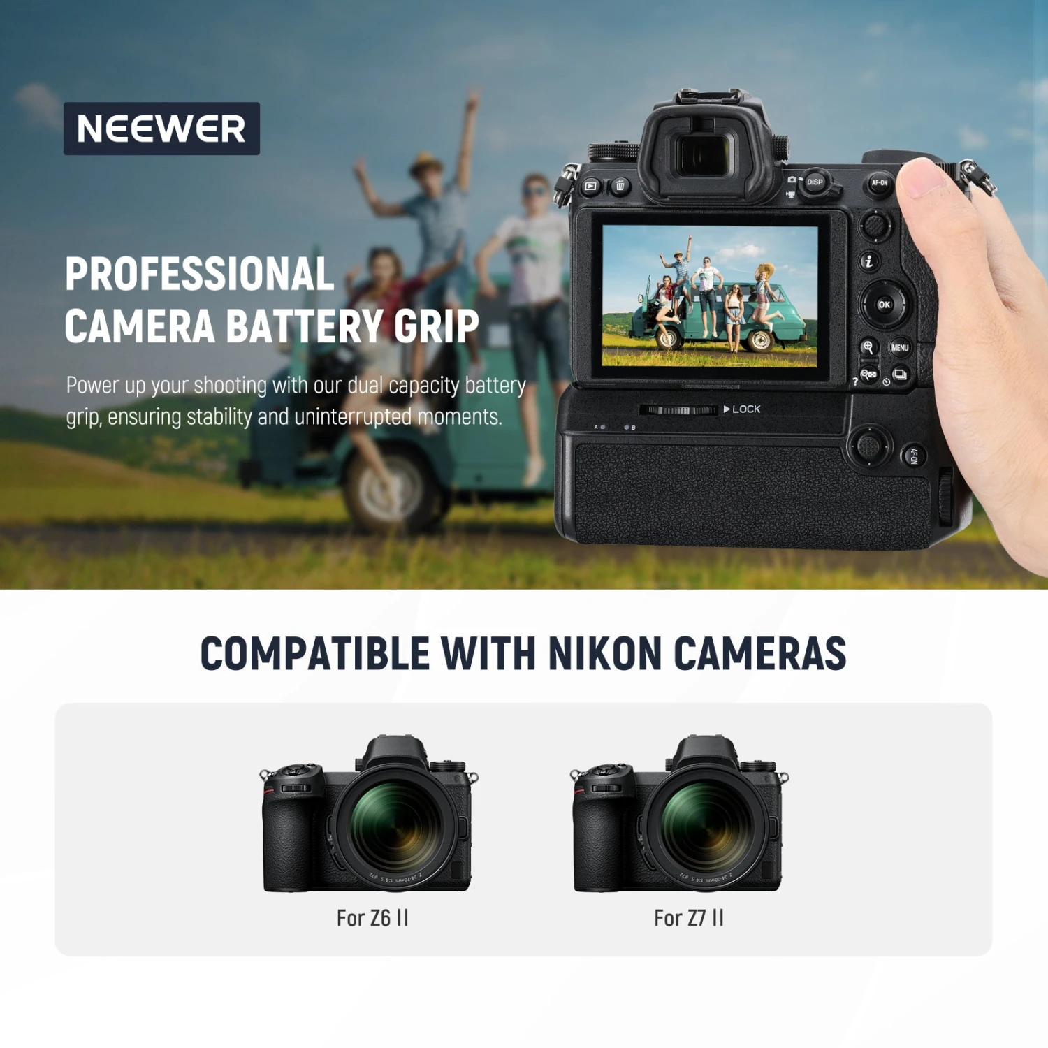 NEEWER MB-N11 Battery Grip For Nikon Z6 II And Z7 II With Remote Control 2 NEEWER MB-N11 Battery Grip For Nikon Z6 II And Z7 II With Remote Control - Image 2