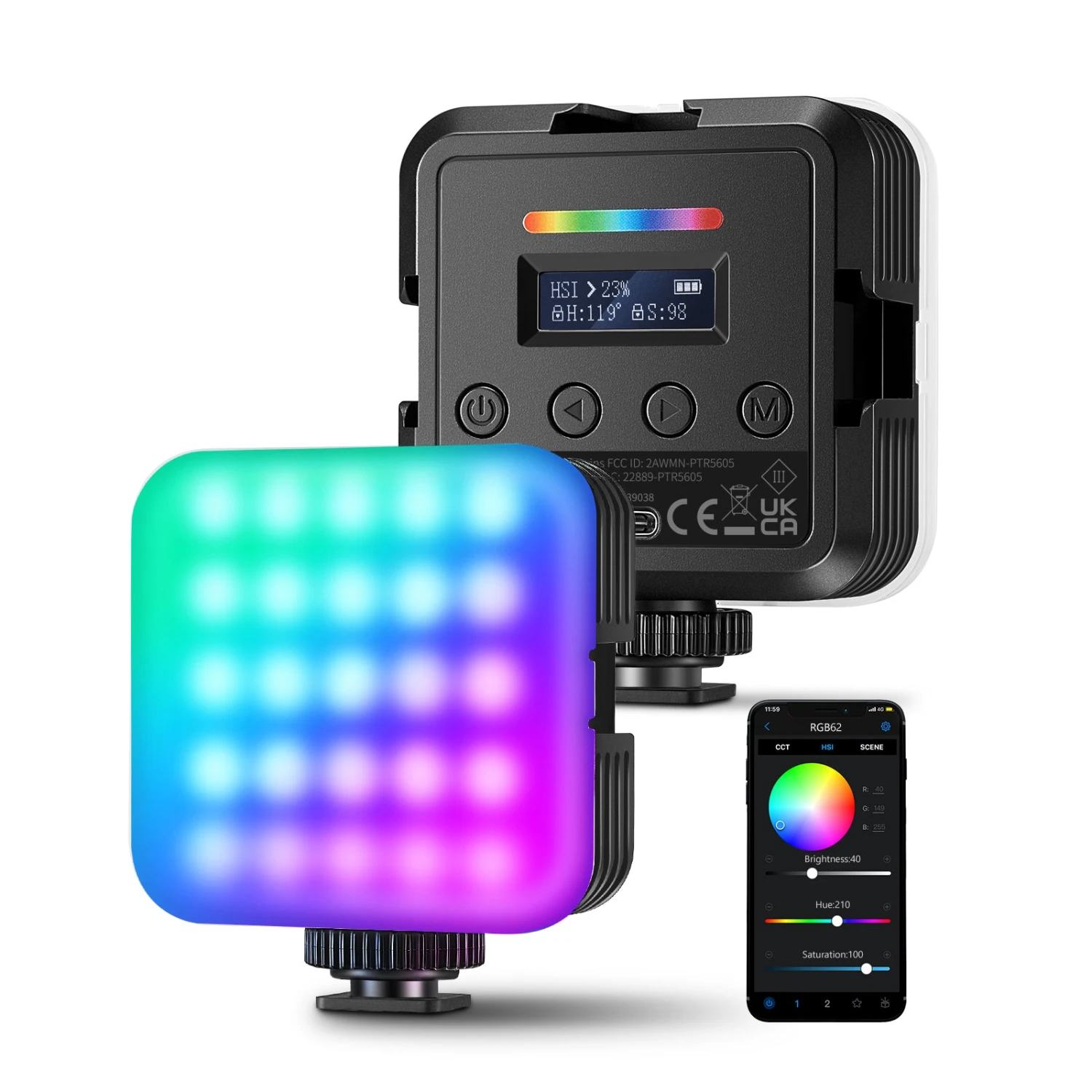 NEEWER RGB62 Magnetic RGB Video Light With App Control 1 NEEWER RGB62 Magnetic RGB Video Light With App Control