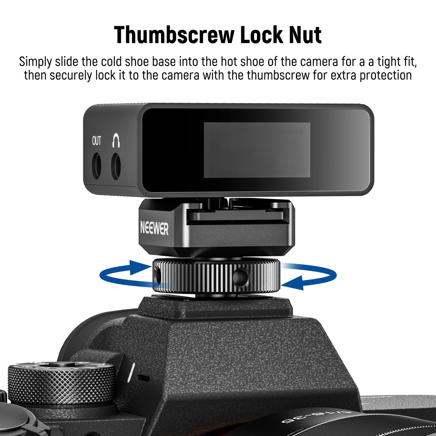 NEEWER UA030 Cold Shoe Mount Adapter For DJI Wireless Microphone 4 NEEWER UA030 Cold Shoe Mount Adapter For DJI Wireless Microphone - Image 4