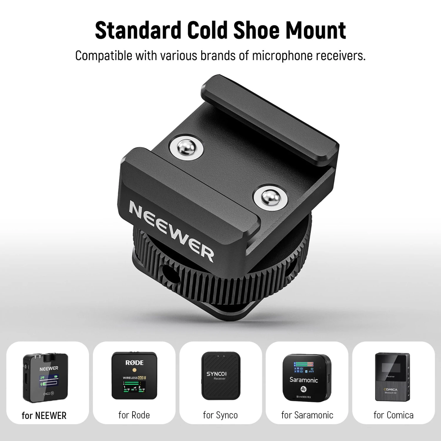 NEEWER UA030 Cold Shoe Mount Adapter For DJI Wireless Microphone 5 NEEWER UA030 Cold Shoe Mount Adapter For DJI Wireless Microphone - Image 5