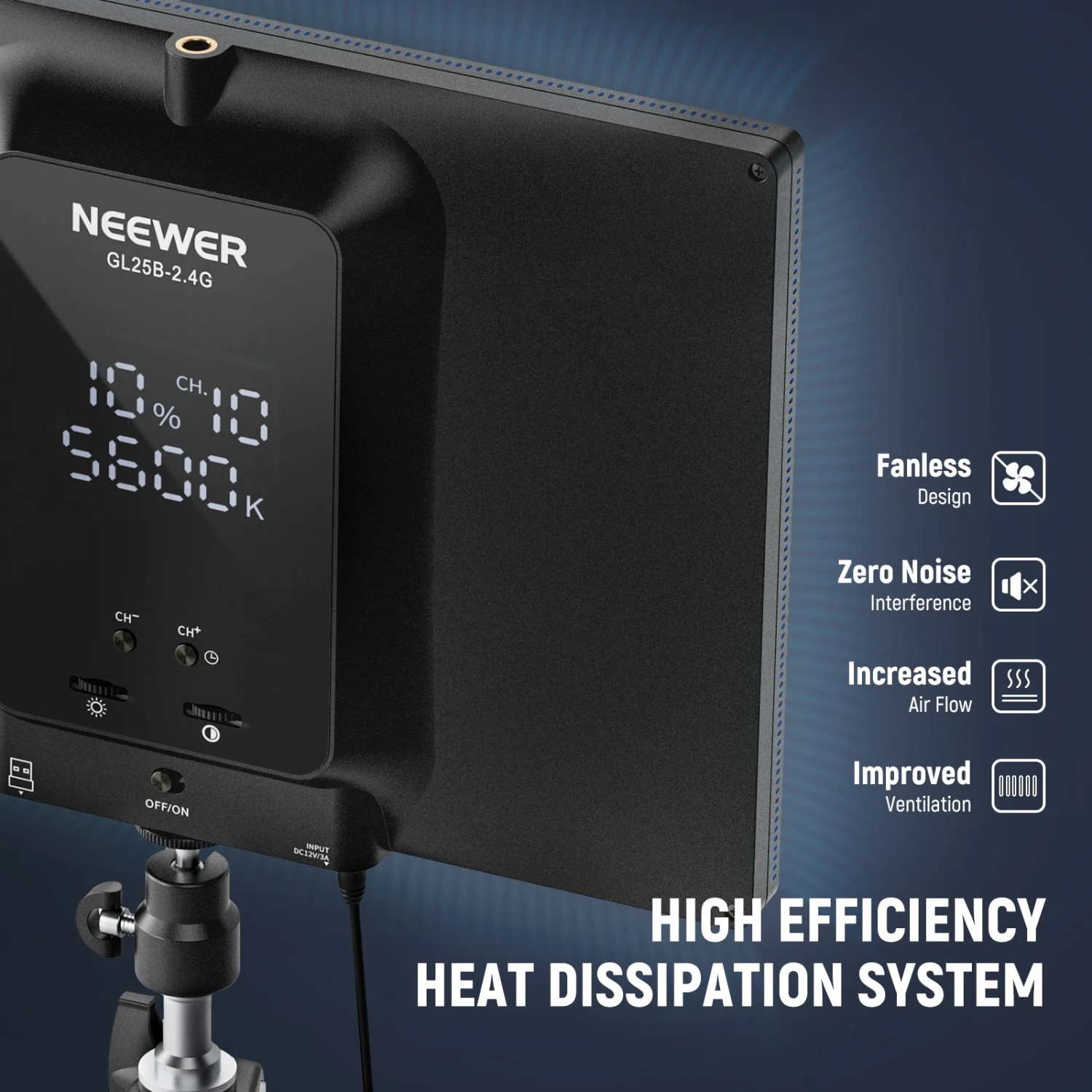 NEEWER GL25B 12.9" Streaming Key Light 7 NEEWER GL25B 12.9" Streaming Key Light - Image 7