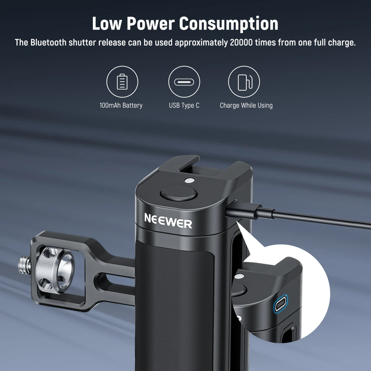 NEEWER PA005E Side Handle Grip With Wireless Remote Control 7 NEEWER PA005E Side Handle Grip With Wireless Remote Control - Image 7