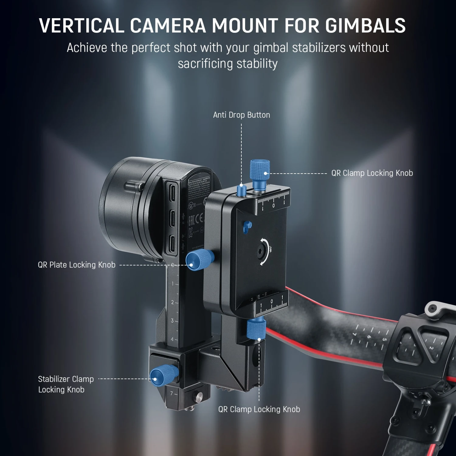 NEEWER CA027 Vertical Camera Mount For Ronin RS3 Pro RS 3 RS 2 Gimbal 3 NEEWER CA027 Vertical Camera Mount For Ronin RS3 Pro RS 3 RS 2 Gimbal - Image 3