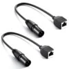 NEEWER NC005 2 Pack 3 Pin DMX XLR Male To RJ45 Female Cable