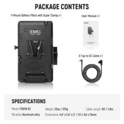 NEEWER PS008 K2 V Mount Battery Plate & D Tap To DC Cable For MS Series 13 NEEWER PS008 K2 V Mount Battery Plate & D Tap To DC Cable For MS Series -Photography Equipment 10103321 6