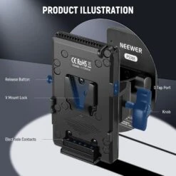 NEEWER PS008 K3 V Mount Battery Plate & D Tap To 4 Pin XLR Cable For PL60C 12 NEEWER PS008 K3 V Mount Battery Plate & D Tap To 4 Pin XLR Cable For PL60C -Photography Equipment 10103322 4