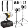 NEEWER 2 Pack S101-400W PRO 400Ws Studio Monolight Flash Light Kit
