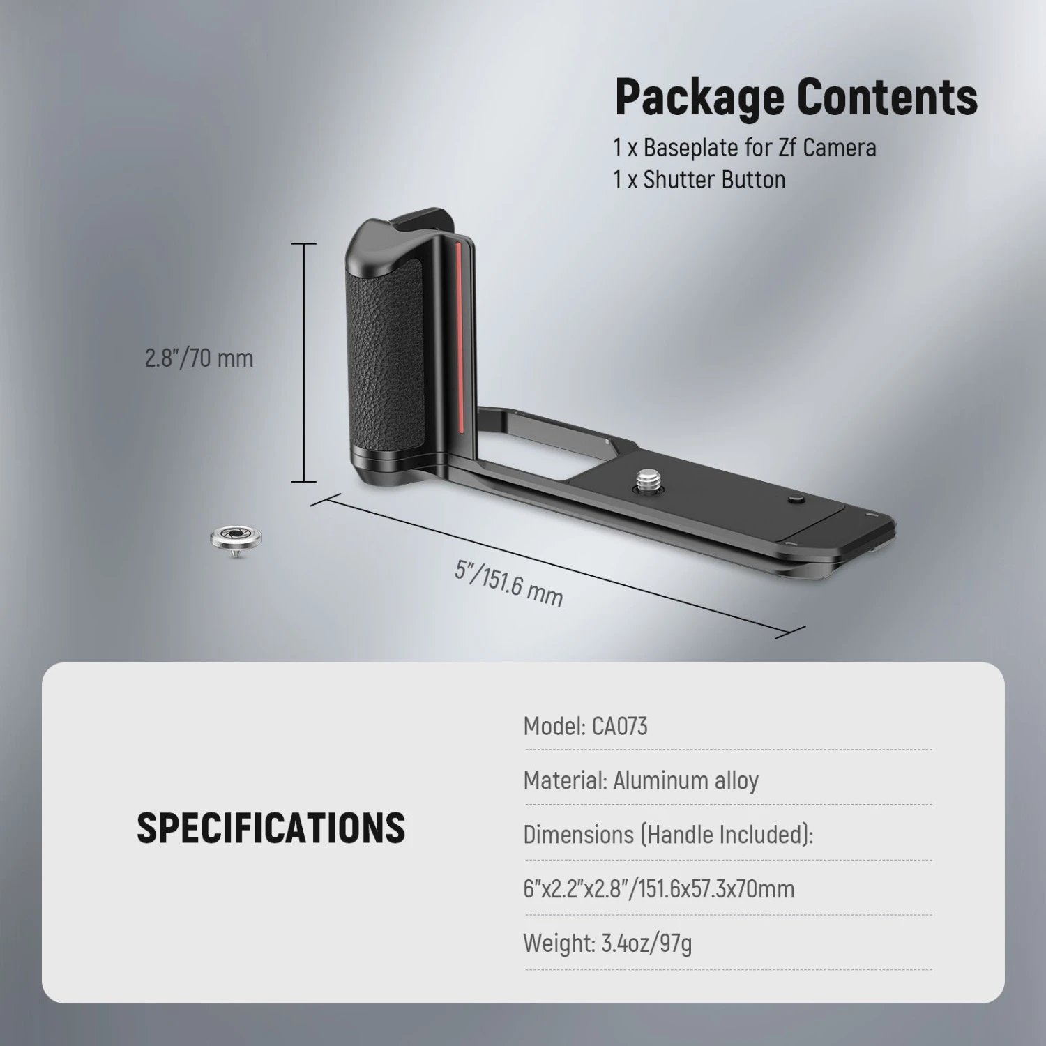 NEEWER CA073 Handgrip L Shape Grip For Nikon Z F 8 NEEWER CA073 Handgrip L Shape Grip For Nikon Z F - Image 8