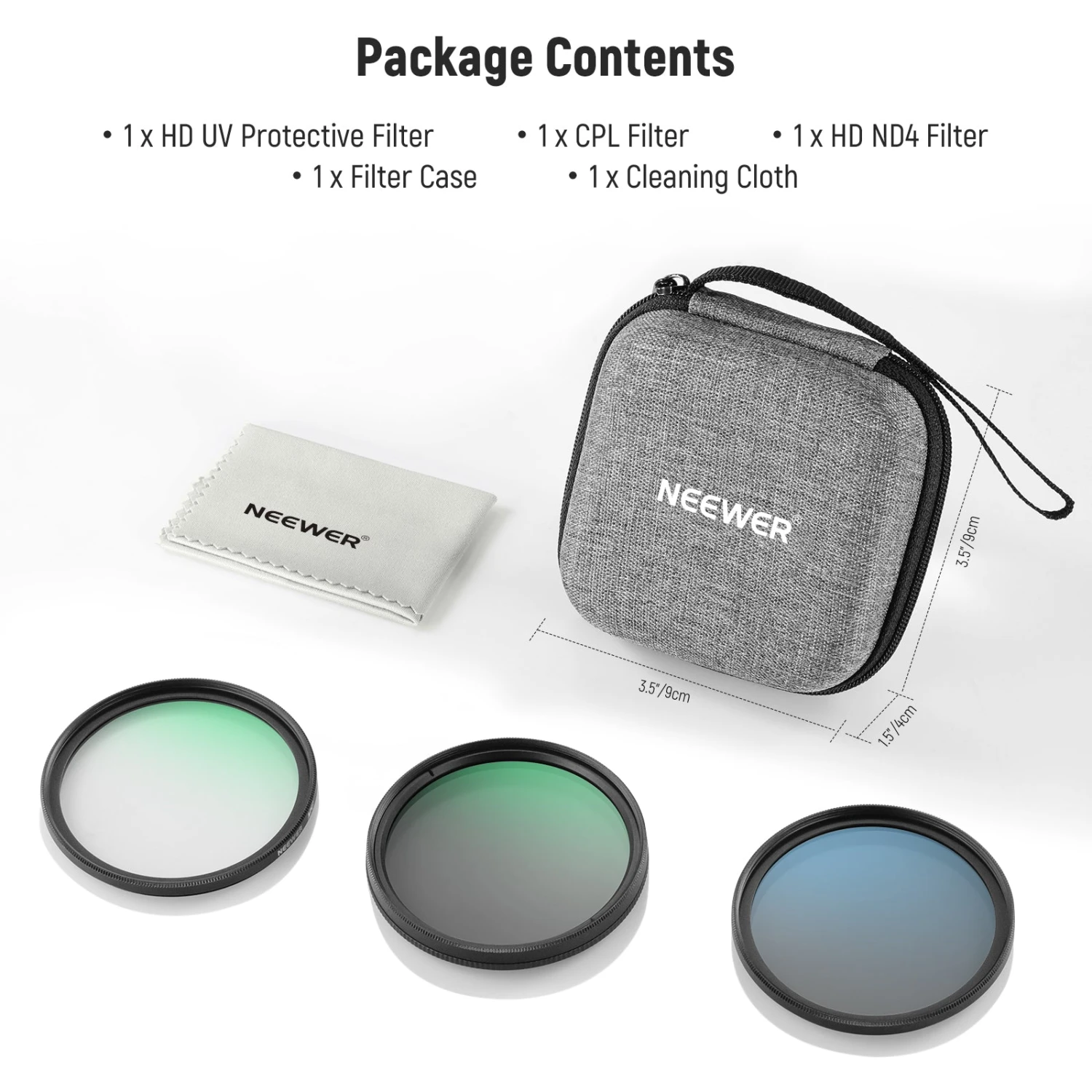 NEEWER NW SERIES A UV&CPL&ND4 Lens Filter Kit 8 NEEWER NW SERIES A UV&CPL&ND4 Lens Filter Kit - Image 8
