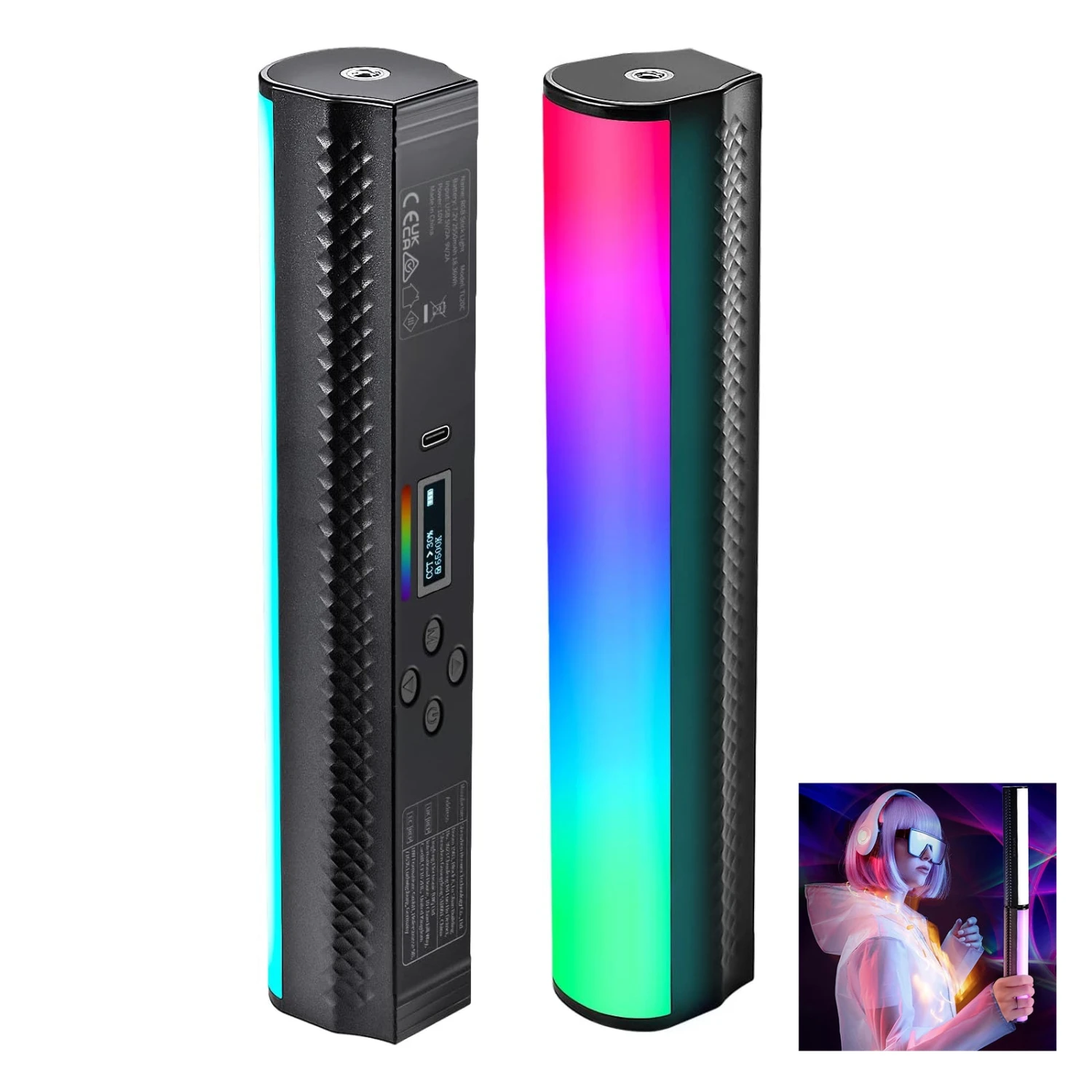 NEEWER TL20C RGB Magnetic Handheld Light Wand 1 NEEWER TL20C RGB Magnetic Handheld Light Wand