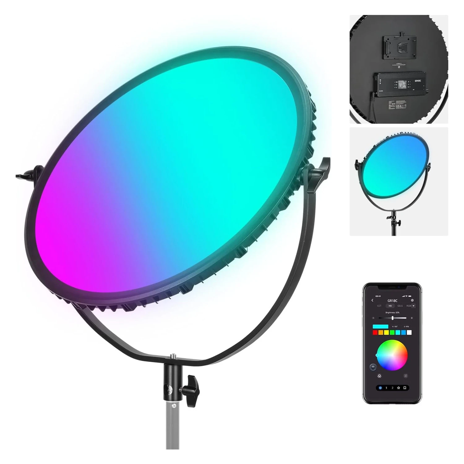 NEEWER GR18C 18" LED Round Panel Video Light 1 NEEWER GR18C 18" LED Round Panel Video Light