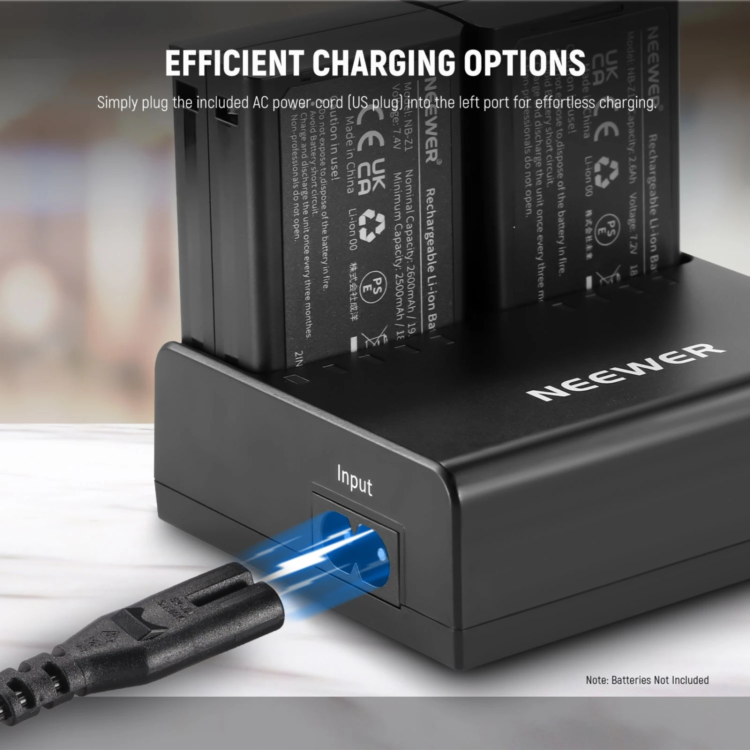 NEEWER NC2-Z1 Dual Slot Battery Charger Kit For Z2 Z1 Z760 Z880 4 NEEWER NC2-Z1 Dual Slot Battery Charger Kit For Z2 Z1 Z760 Z880 - Image 4