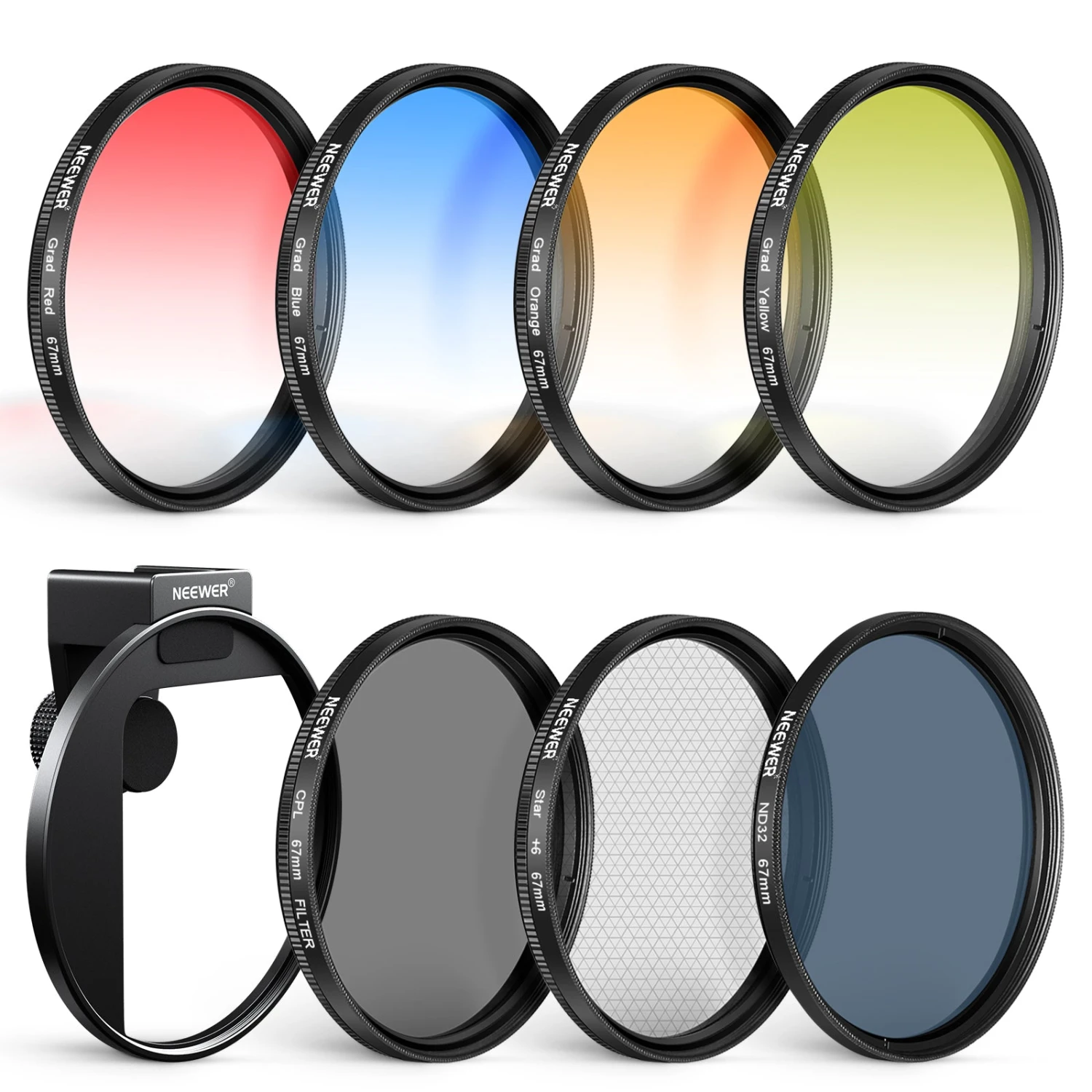 NEEWER Clip On Phone Lens Filter Kit 1 NEEWER Clip On Phone Lens Filter Kit