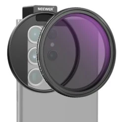 NEEWER Clip On 67mm ND2-ND32 HD Variable Phone Lens Filter Kit