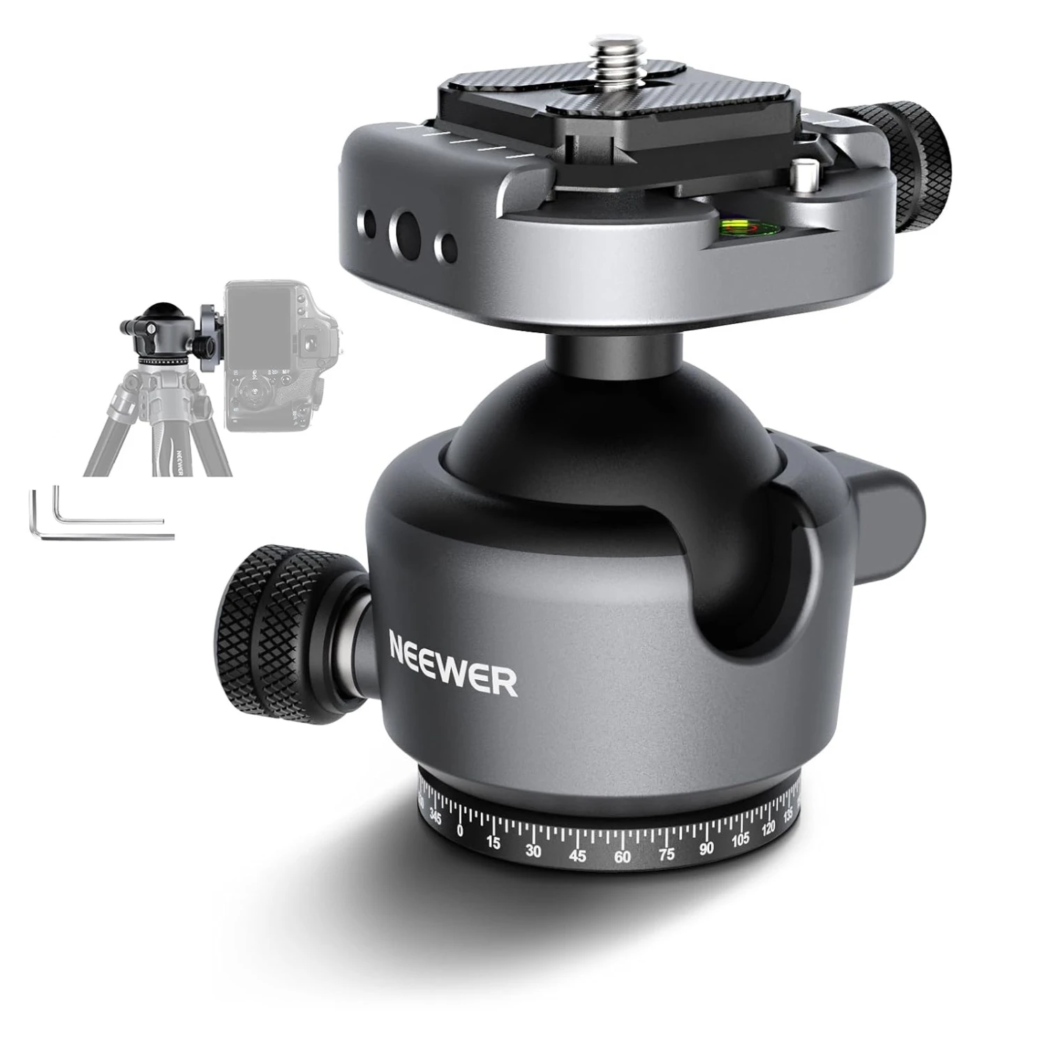 NEEWER GM41 Low Profile Tripod Ball Head 1 NEEWER GM41 Low Profile Tripod Ball Head