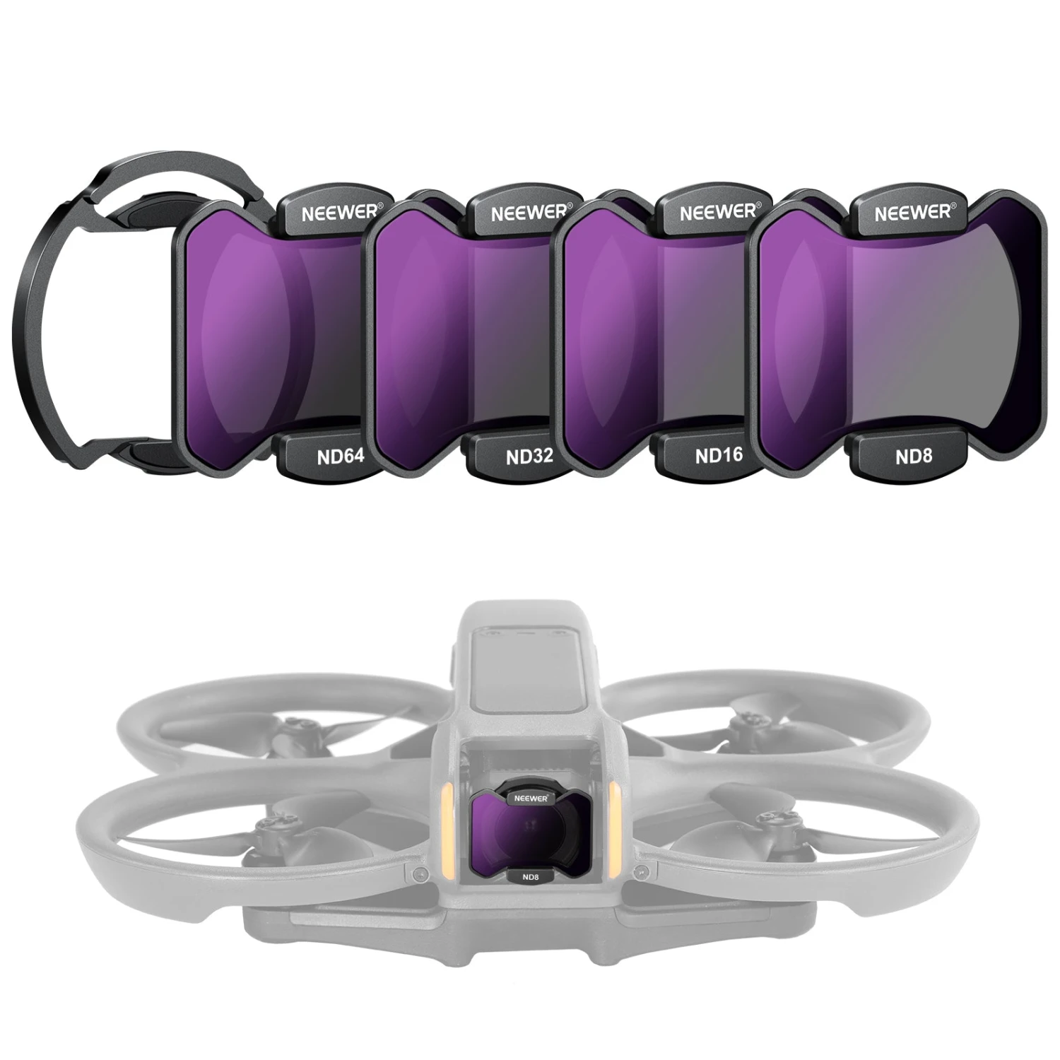 NEEWER FL-A35 4-Pack Magnetic ND Filter Set For DJI Avata 2 1 NEEWER FL-A35 4-Pack Magnetic ND Filter Set For DJI Avata 2