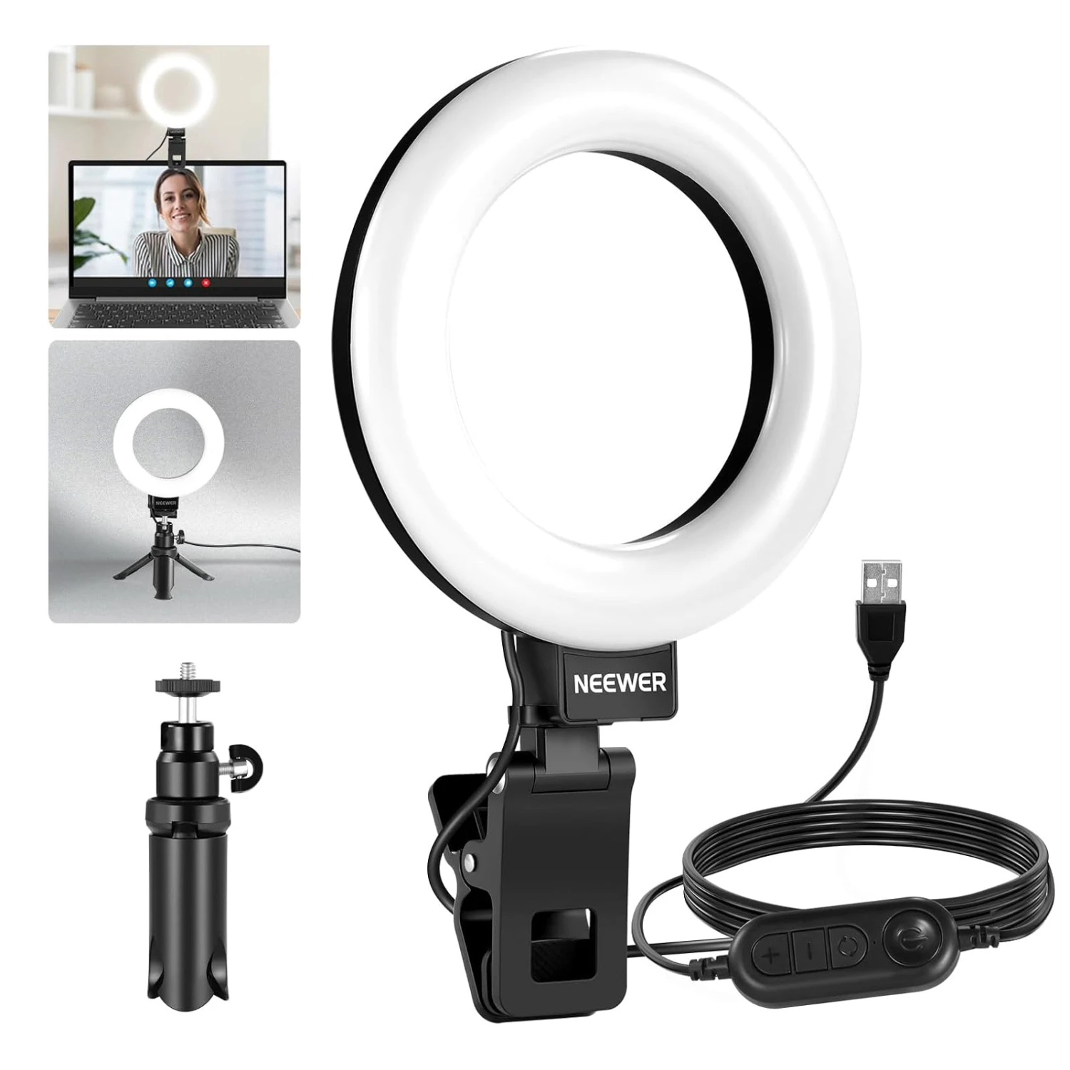 NEEWER BASICS BR60 5" Bi-color Mini Ring Light 1 NEEWER BASICS BR60 5" Bi-color Mini Ring Light