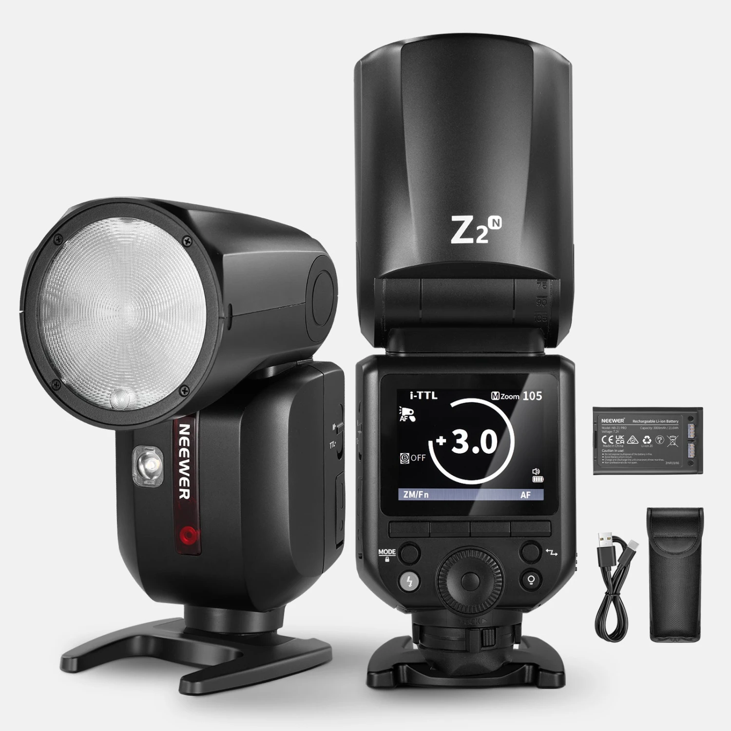 NEEWER Z2 3000mAh Battery TTL Round Head Flash Speedlite 10 NEEWER Z2 3000mAh Battery TTL Round Head Flash Speedlite - Image 10