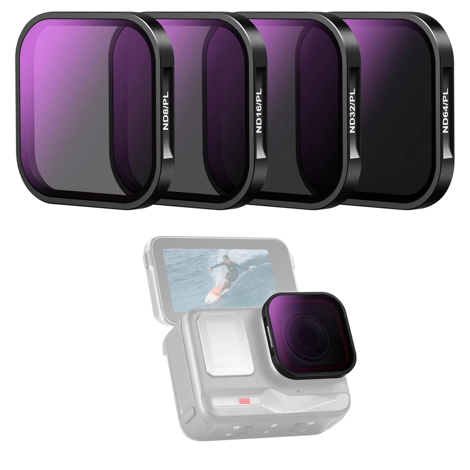 NEEWER FL-85 4 Pack ND/PL Filter Set For Insta360 ACE PRO 1 NEEWER FL-85 4 Pack ND/PL Filter Set For Insta360 ACE PRO