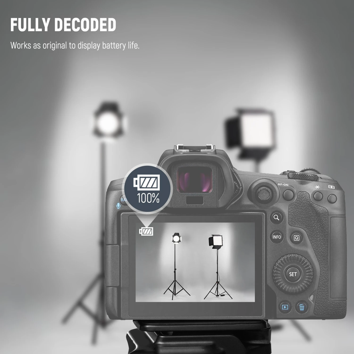 NEEWER 2400mAh LP-E6P LP-E6 LP-E6N LP-E6NH Replacement Battery With Type C 7 NEEWER 2400mAh LP-E6P LP-E6 LP-E6N LP-E6NH Replacement Battery With Type C - Image 7