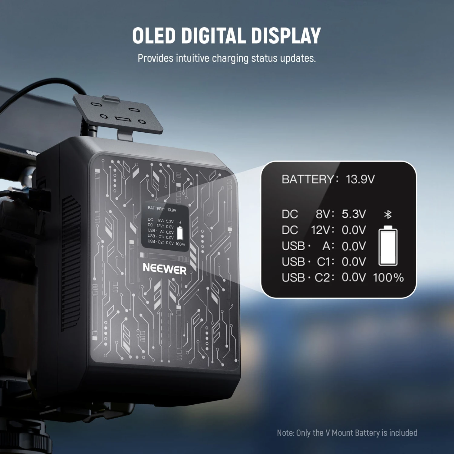 NEEWER V Mount Battery PS099S 6800mAh 99Wh APP Control 7 NEEWER V Mount Battery PS099S 6800mAh 99Wh APP Control - Image 7