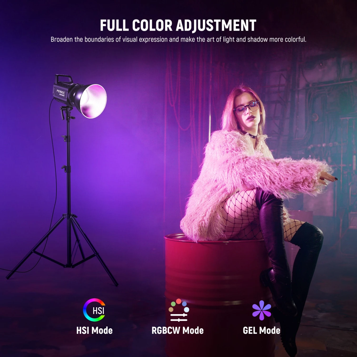 NEEWER FS150C 130W RGB LED Video Light 3 NEEWER FS150C 130W RGB LED Video Light - Image 3