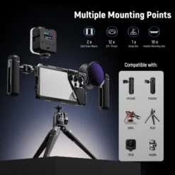 NEEWER PA082 Phone Cage For SAMSUNG S25 Ultra With 67mm Filter/17mm/T Mount Adapters -Photography Equipment 10105903 3