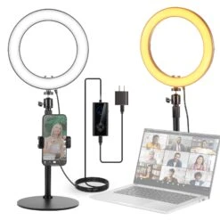Photography Equipment 7 NEEWER RH12B 12" 24W High Power Desk Ring Light With Stand