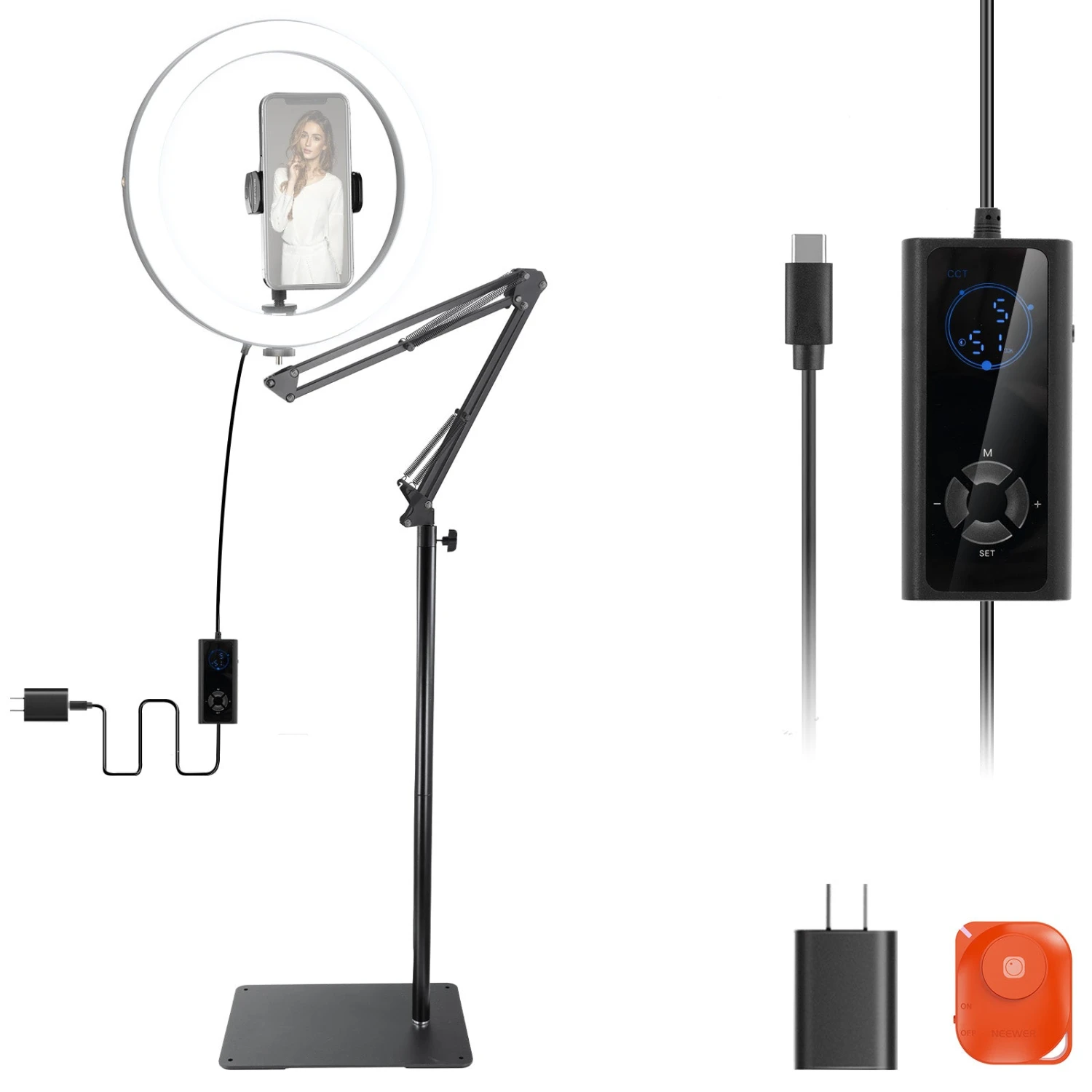 NEEWER RH12B 12" 24W High Power LED Ring Light With Foldable Stand 1 NEEWER RH12B 12" 24W High Power LED Ring Light With Foldable Stand