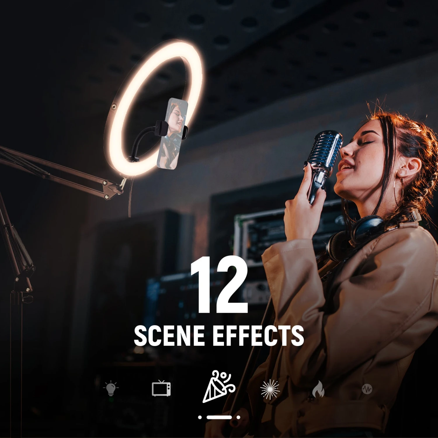 NEEWER RH12B 12" 24W High Power LED Ring Light With Foldable Stand 7 NEEWER RH12B 12" 24W High Power LED Ring Light With Foldable Stand - Image 7