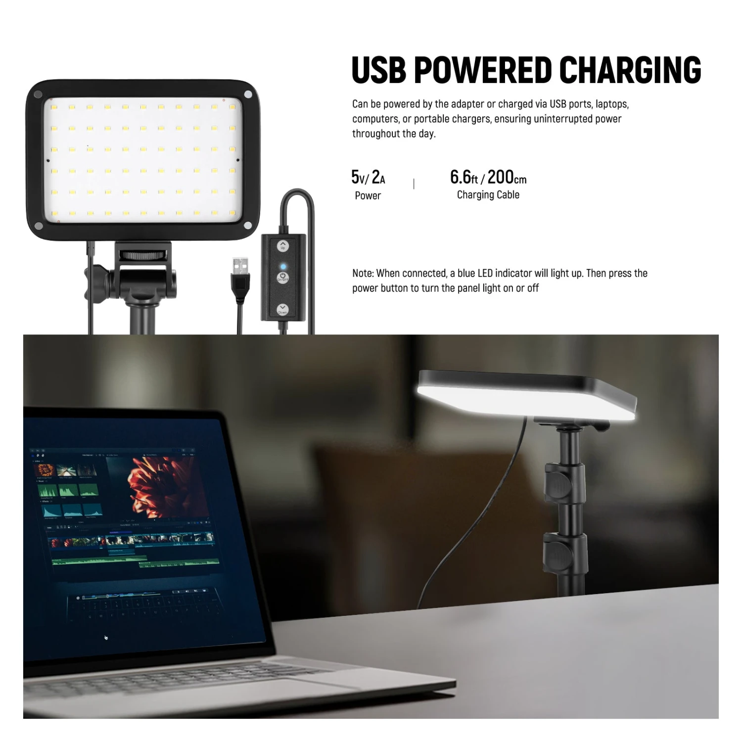 NEEWER BASICS BP66 2 Pack Bi-Color Video Light Panel Lighting Kit 4 NEEWER BASICS BP66 2 Pack Bi-Color Video Light Panel Lighting Kit - Image 4