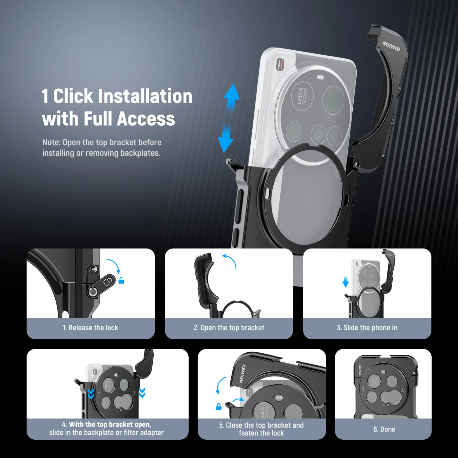 NEEWER PA091 Phone Cage Kit Compatible With Xiaomi 15 Ultra 2 NEEWER PA091 Phone Cage Kit Compatible With Xiaomi 15 Ultra - Image 2