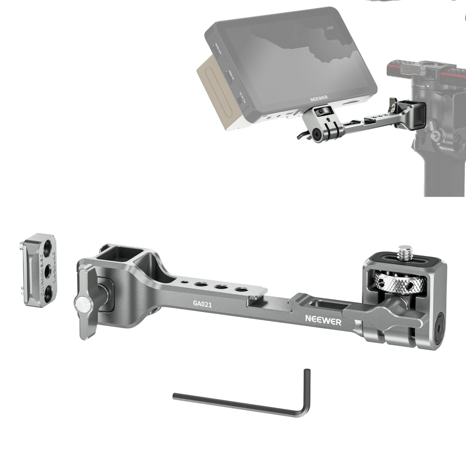 NEEWER GA021 360° Rotatable NATO Monitor Mount For RS/Ronin Gimbal 1 NEEWER GA021 360° Rotatable NATO Monitor Mount For RS/Ronin Gimbal