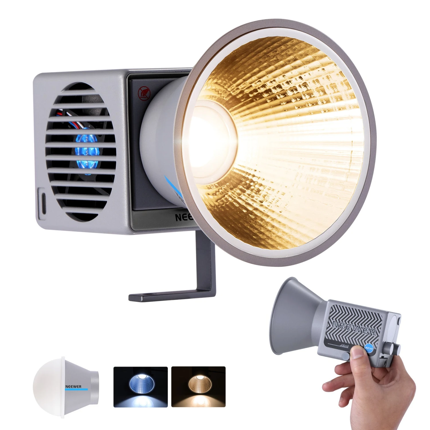 NEEWER HS60B 60W Portable Bi-Color Mini LED Video Light 2 NEEWER HS60B 60W Portable Bi-Color Mini LED Video Light - Image 2