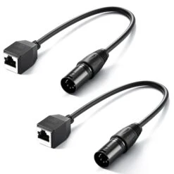 NEEWER 2 Packs NC006 5 Pin DMX XLR Male To RJ45 Female Cable